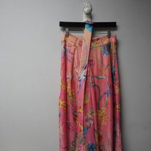 JB533OF Silk Wide Leg Pants by LAFUORI